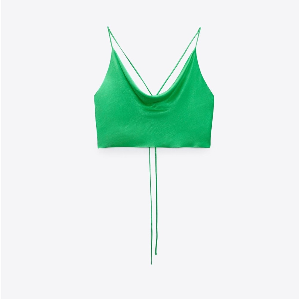 Zara satin effect top